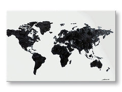 Modern tablou pe pânză cu motivul MAPA SVETA, natură în alb-negru nuanțe, minimalism | Tablou pe pânză MAPA SVETA – principală