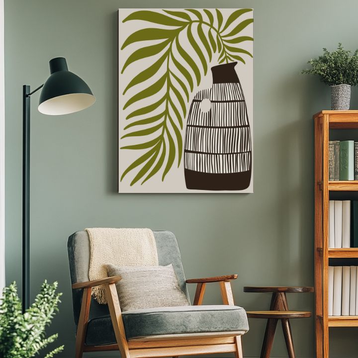 Tablou canvas - Palmier și ulcior