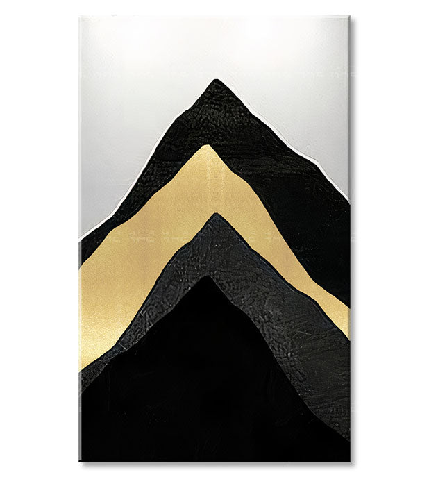 Pictat manual tablou pe pânză cu motivul PREMIUM ART – Abstrakt Hory, peisaj, natură în alb-gri nuanțe, atmosferă sofisticată, potrivit pentru sufragerie – produs