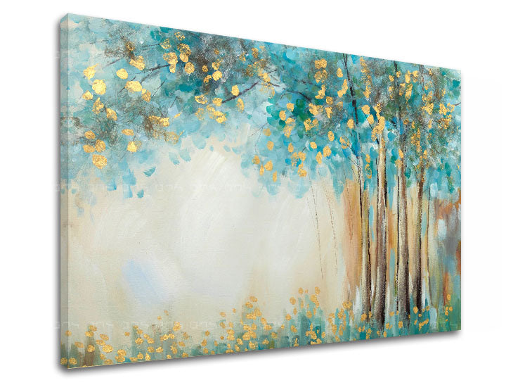 Modern tablou pe pânză cu motivul STROM 1 piese, copaci, pădure, peisaj, hartă în alb-bej nuanțe, atmosferă liniștită, natură și creștere și dezvoltare – principală