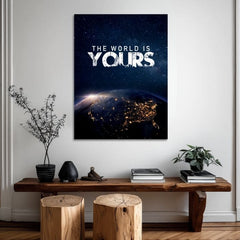 Tablou pe pânză The World Is Yours - Inšpiratívna Decorațiune - imagine 2