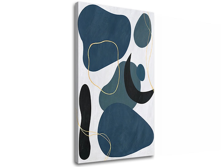 Modern tablou cu motivul TYRKYSOVÝ ABSTRACT 002 în alb-albastru nuanțe | Tablou pe pânză TYRKYSOVÝ ABSTRACT 002 – previzualizare