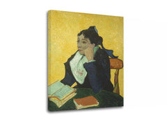Vintage tablou pe pânză cu motivul Vincent van Gogh - Arlesanka în maro-verde nuanțe, singurătate, potrivit pentru birou de lucru | Tablou pe pânză Vincent van Gogh - Arlesanka – produs