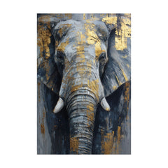 Tablou elefant cu accente aurii – motiv complet