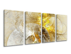 Geometric tablou cu motivul hartă în alb-bej nuanțe | Tablou de perete ABSTRACT, natură și impresie de lux – previzualizare