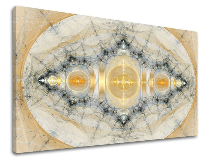 Geometric tablou pe pânză cu motivul hartă în bej-argintiu nuanțe, atmosferă eterică, potrivit pentru birou | Tablou de perete ABSTRACT – principală