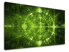 Clasic tablou pe pânză cu motivul peisaj în verde nuanțe, atmosferă energică, energie, potrivit pentru birou | Tablou de perete ABSTRACT – principală