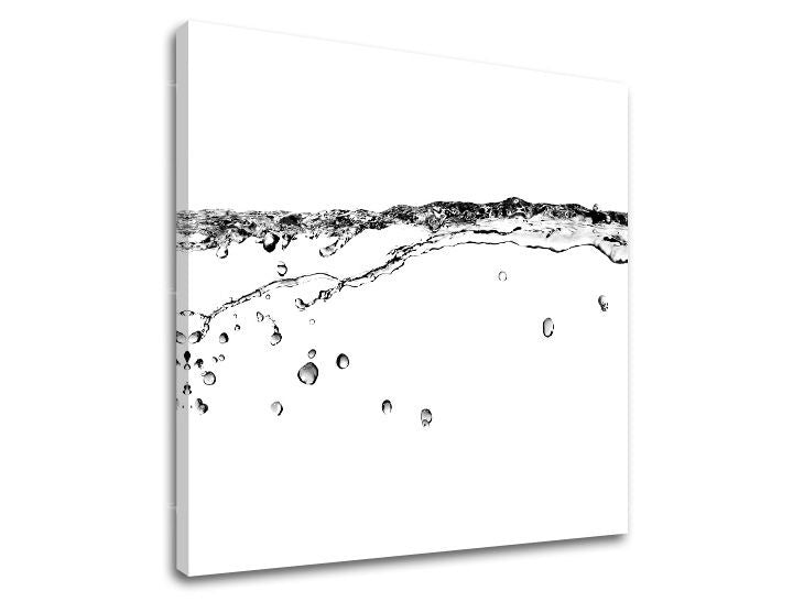 Industrial tablou pe pânză cu motivul peisaj, natură în albastru-argintiu nuanțe, atmosferă liniștită, natură, potrivit pentru birou | Tablou de perete ABSTRACT – principală