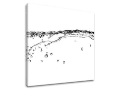 Industrial tablou pe pânză cu motivul peisaj, natură în albastru-argintiu nuanțe, atmosferă liniștită, natură, potrivit pentru birou | Tablou de perete ABSTRACT – principală