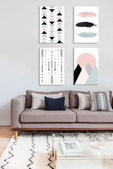 În stil boho tablou pe pânză cu motivul Memories of Designated Lover, munți, peisaj, hartă, motiv religios agățat în interiorul sufragerie, natură și minimalism – interior