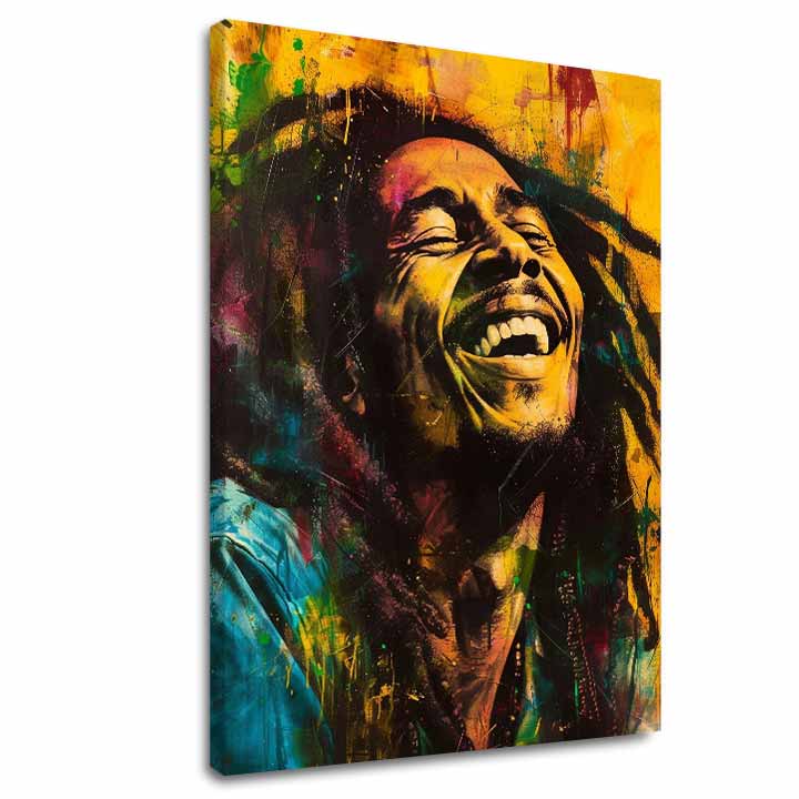 Finisat manual tablou Bob Marley Jamajská hviezda - detaliu picturi 1