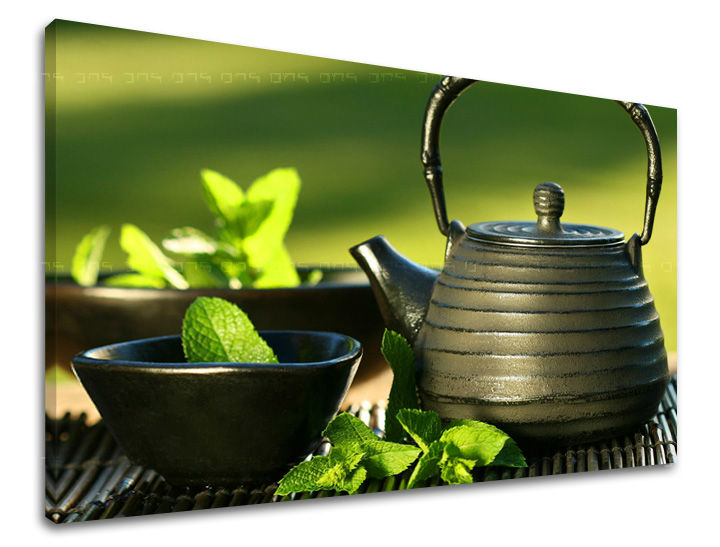 Clasic tablou pe pânză în verde-negru nuanțe, atmosferă liniștită, pace interioară, potrivit pentru bucătărie | Tablou de perete BUCĂTĂRIE – principală