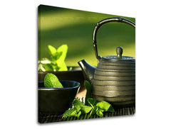 Clasic tablou pe pânză în verde-negru nuanțe | Tablou de perete BUCĂTĂRIE, natură, decorațiune de perete – previzualizare