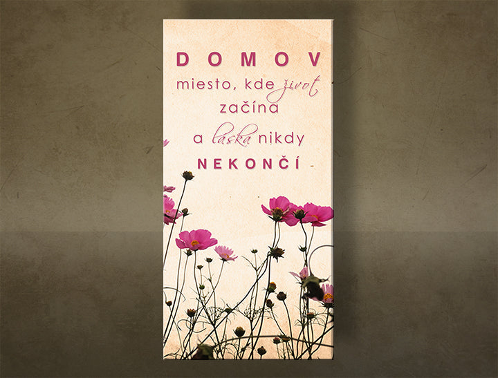 Industrial tablou pe pânză cu motivul motiv pentru copii în alb-auriu nuanțe, atmosferă nostalgică, acasă și familie, potrivit pentru bucătărie | Tablou de perete s textom – principală