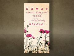 Industrial tablou pe pânză cu motivul motiv pentru copii în alb-auriu nuanțe, atmosferă nostalgică, acasă și familie, potrivit pentru bucătărie | Tablou de perete s textom – principală