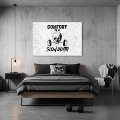 Tablou pe pânză Comfort Is și Slow Death - Gym Motivácia - imagine 3