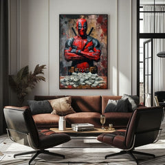 Tablou de perete DEADPOOL: Bani și haos | finisată de mâna artistului - imagine 4
