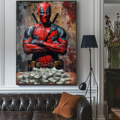Tablou de perete DEADPOOL: Bani și haos | finisată de mâna artistului - imagine 5