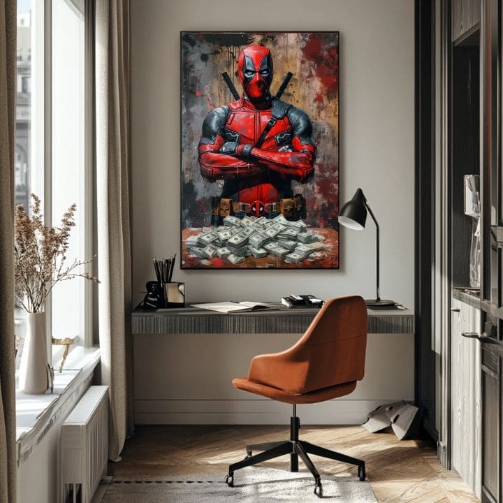 Tablou de perete DEADPOOL: Bani și haos | finisată de mâna artistului - imagine 6