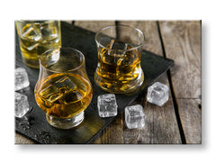 Clasic tablou pe pânză cu motivul DRINK S LADOM în auriu-negru nuanțe, atmosferă sofisticată, impresie de lux, potrivit pentru bucătărie | Tablou de perete DRINK S LADOM_068-11 – principală