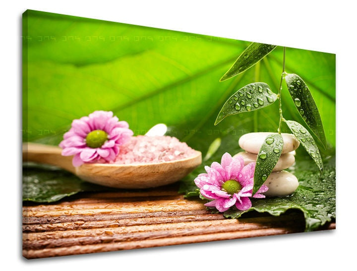 Modern tablou cu motivul FENG SHUI în roz-maro nuanțe | Tablou de perete FENG SHUI, natură, decorațiune de perete – previzualizare