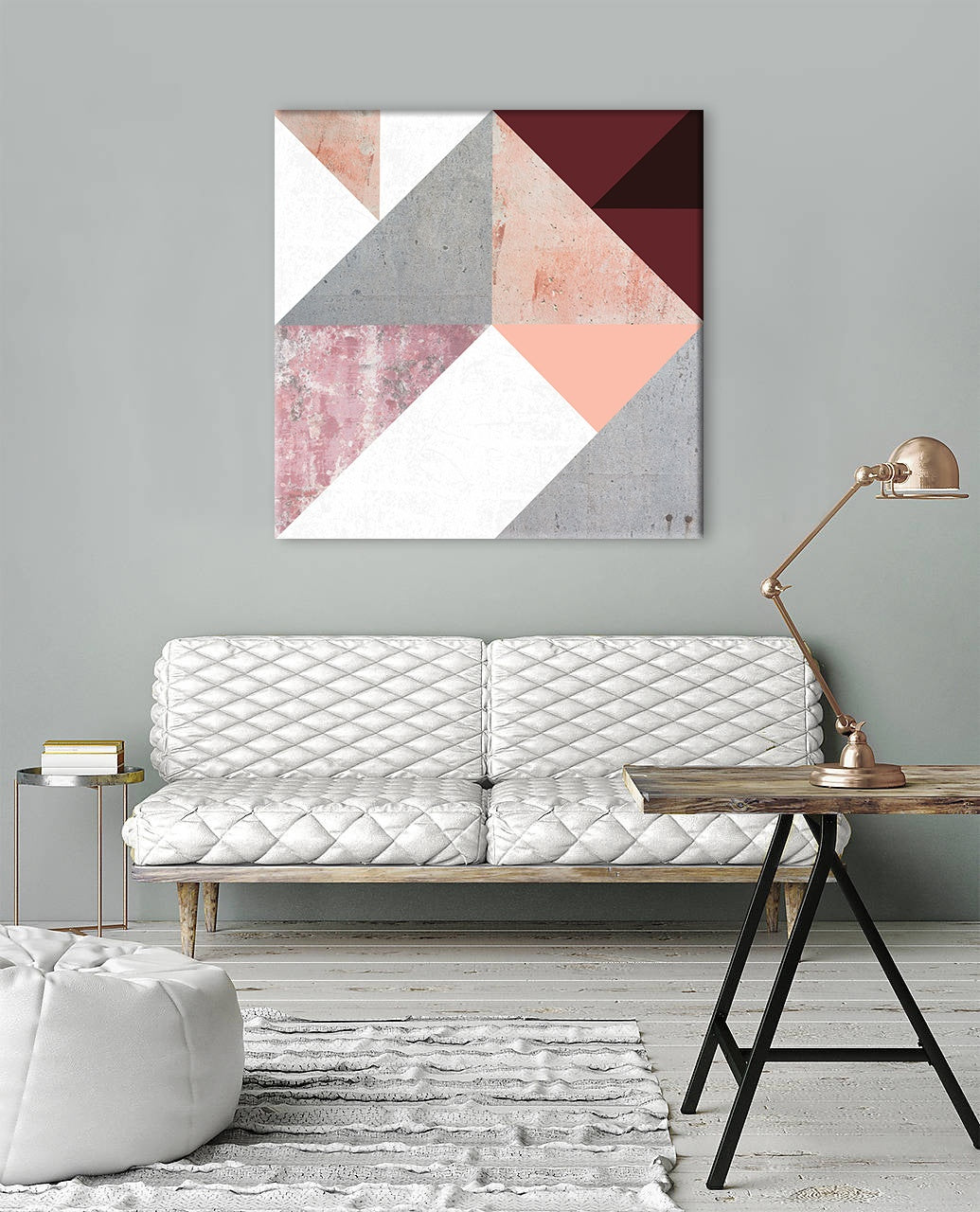 Modern tablou cu motivul Geometric Spirit, motiv muzical în violet-albastru nuanțe | Tablou de perete Geometric Spirit – previzualizare