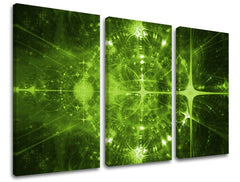 Geometric tablou cu motivul modele geometrice în verde nuanțe | Tablou de perete ABSTRACT, energie – previzualizare