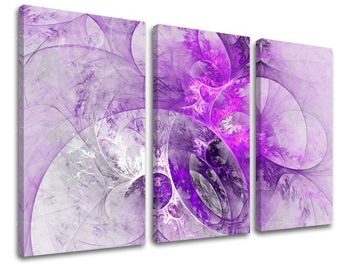 Pop art tablou pe pânză cu motivul animal în alb-violet nuanțe, atmosferă eterică, natură și vise, potrivit pentru birou de lucru | Tablou de perete ABSTRACT – principală