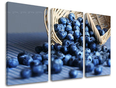 Clasic tablou cu motivul fructe în bej-albastru nuanțe | Tablou de perete BUCĂTĂRIE, natură, decorațiune de perete – previzualizare