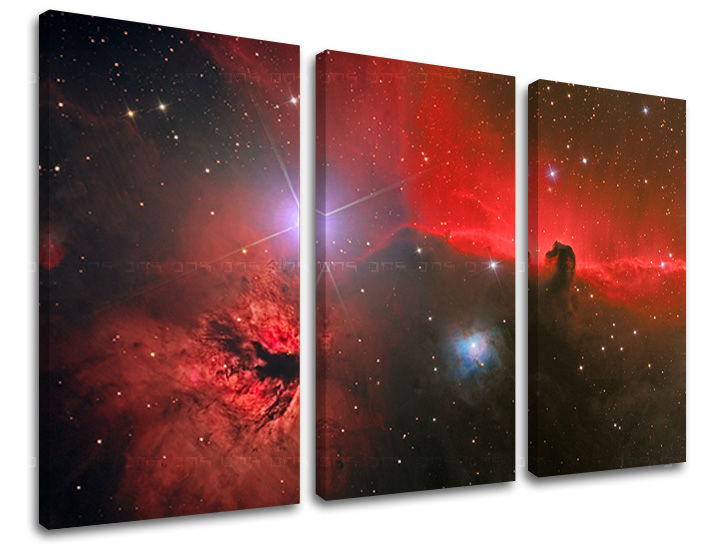 Clasic tablou pe pânză cu motivul stele, univers în alb-albastru nuanțe, atmosferă maiestuoasă, potrivit pentru birou de lucru | Tablou de perete UNIVERS – principală