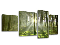 Clasic tablou pe pânză cu motivul pădure, copaci, peisaj, hartă, natură în maro-verde nuanțe, atmosferă liniștită, natură și pace și echilibru – principală