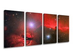 Modern tablou cu motivul stele, galaxie, univers în alb-albastru nuanțe | Tablou de perete UNIVERS, decorațiune de perete – previzualizare