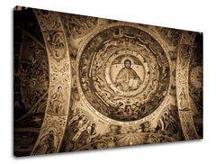 Clasic tablou pe pânză cu motivul înger, motiv inspirațional, motiv religios în maro nuanțe, potrivit pentru birou de lucru | Tablou de perete INSPIRAȚIE – principală