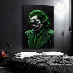 Modern tablou pe pânză cu motivul Joker: Zrodenie šialenstva în negru nuanțe, lumea filmului | Tablou Joker: Zrodenie šialenstva – produs