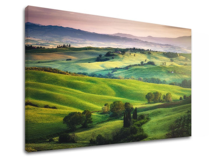 Clasic tablou cu motivul PAJIȘTE, peisaj, natură în verde nuanțe | Tablou de perete LÚKA_049-11, natură și pace și echilibru – previzualizare