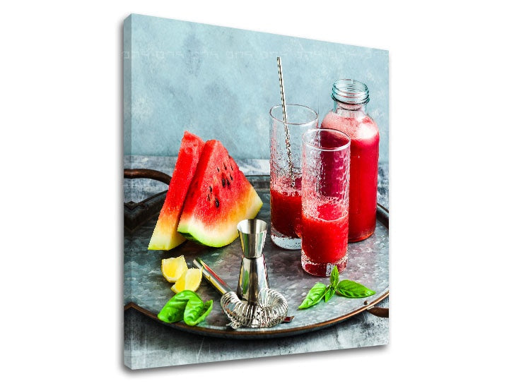 Industrial tablou cu motivul MELÓN, citrón, hartă în argintiu-verde nuanțe | Tablou de perete MELÓN_062-12 – previzualizare