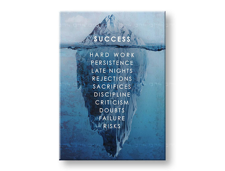 Modern tablou pe pânză cu motivul despre succes, ocean, citat motivațional în alb-albastru nuanțe | Motivațional tablou de perete despre succes_003 – principală