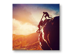 Modern tablou pe pânză cu motivul despre succes, peisaj, citat motivațional în violet-portocaliu nuanțe, natură, potrivit pentru birou | Motivațional tablou de perete despre succes_005 – principală