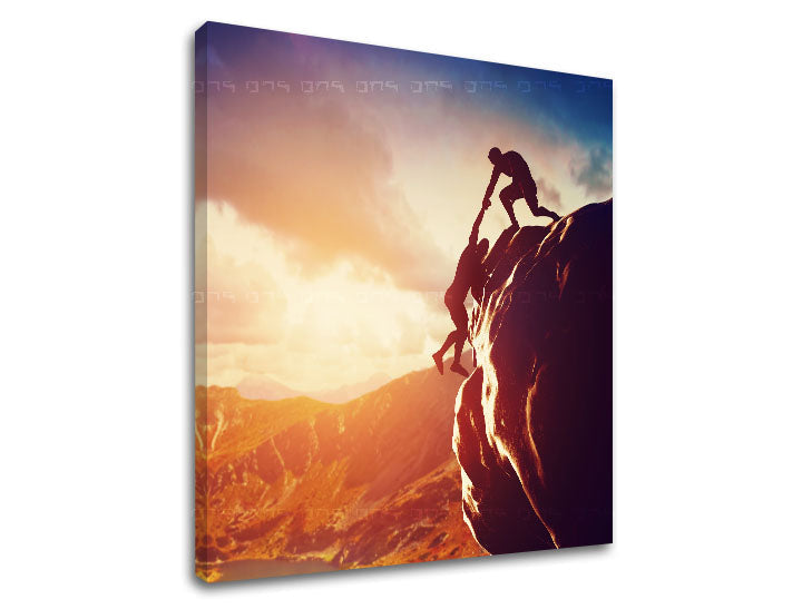 Modern tablou pe pânză cu motivul despre succes, peisaj, citat motivațional în violet-portocaliu nuanțe, natură, potrivit pentru birou | Motivațional tablou de perete despre succes_005 – produs