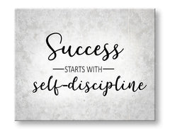 În stil scandinav tablou pe pânză cu motivul despre succes, hartă, citat motivațional, natură în gri-negru nuanțe, potrivit pentru birou | Motivațional tablou de perete despre succes_008 – principală
