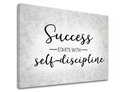 În stil scandinav tablou pe pânză cu motivul despre succes, hartă, citat motivațional, natură în gri-negru nuanțe, potrivit pentru birou | Motivațional tablou de perete despre succes_008 – produs