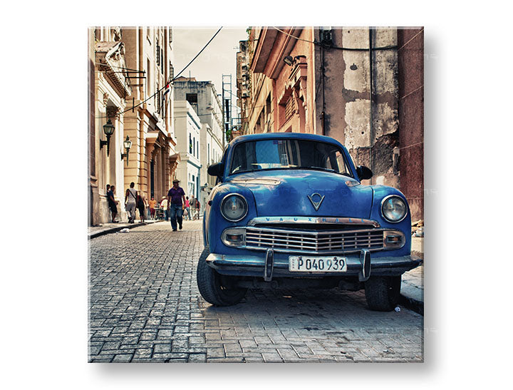 Pop art tablou pe pânză cu motivul MOTO, automobil, hartă, motiv urban în bej-albastru nuanțe, atmosferă nostalgică, viață urbană, potrivit pentru birou – principală