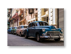 Pop art tablou pe pânză cu motivul MOTO, stradă, automobil, motiv urban în albastru-roz nuanțe, atmosferă nostalgică, nostalgie, potrivit pentru birou – principală