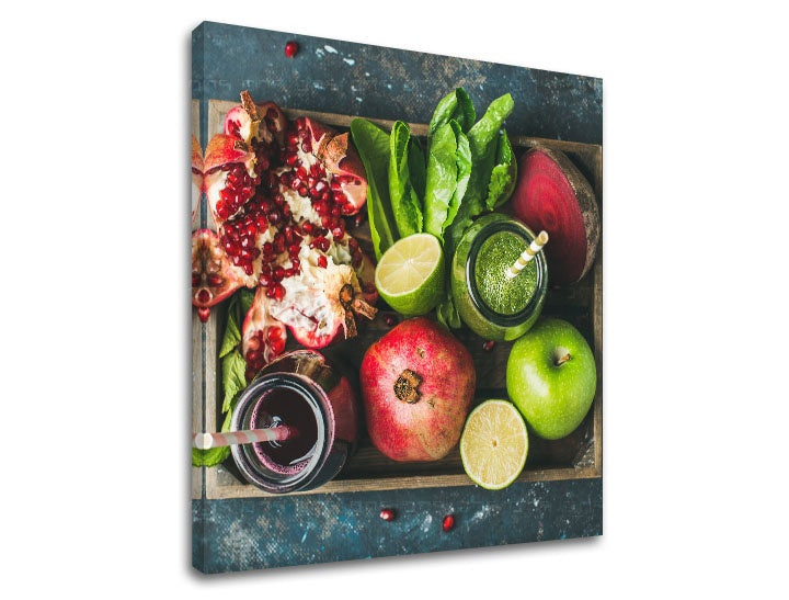 În stil boho tablou cu motivul OVOCIE, natură, animal în verde-roșu nuanțe | Tablou de perete OVOCIE_074-12 – previzualizare