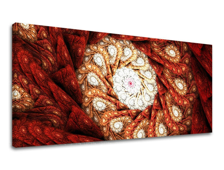 Geometric tablou pe pânză cu motivul PANORAMĂ ABSTRACT, textură abstractă în alb-auriu nuanțe, potrivit pentru bucătărie | Tablou de perete PANORAMĂ ABSTRACT – principală
