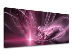 Geometric tablou pe pânză cu motivul PANORAMĂ ABSTRACT în alb-gri nuanțe, atmosferă eterică, energie, potrivit pentru sufragerie | Tablou de perete PANORAMĂ ABSTRACT – principală