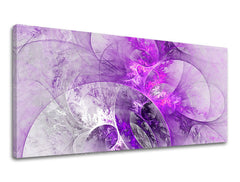Geometric tablou pe pânză cu motivul PANORAMĂ ABSTRACT în alb-bej nuanțe, atmosferă eterică, vise, potrivit pentru sufragerie | Tablou de perete PANORAMĂ ABSTRACT – principală