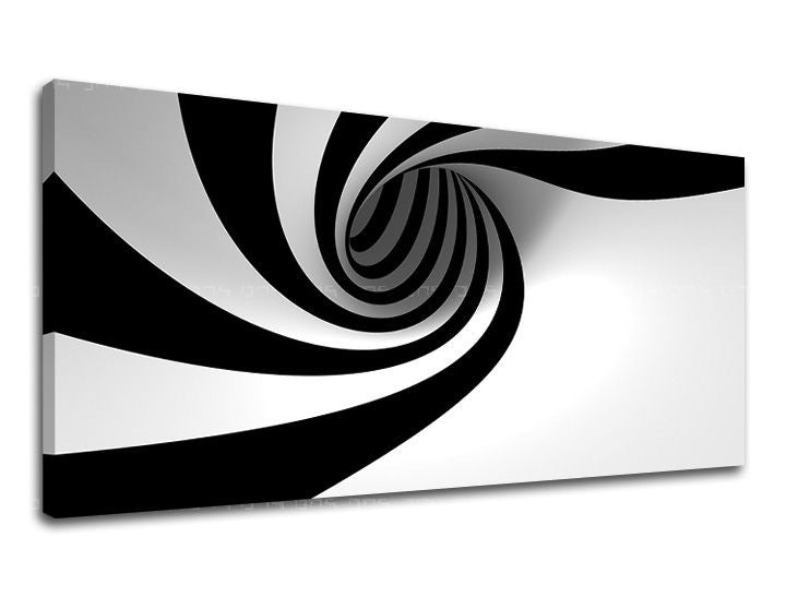 Clasic tablou pe pânză cu motivul PANORAMĂ ABSTRACT în alb-negru nuanțe, minimalism, potrivit pentru hol | Tablou de perete PANORAMĂ ABSTRACT – principală