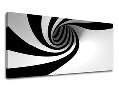 Clasic tablou pe pânză cu motivul PANORAMĂ ABSTRACT în alb-negru nuanțe, minimalism, potrivit pentru hol | Tablou de perete PANORAMĂ ABSTRACT – principală