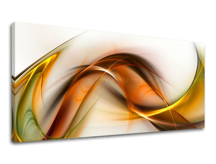 Clasic tablou cu motivul PANORAMĂ ABSTRACT, mare și plajă în alb-maro nuanțe | Tablou de perete PANORAMĂ ABSTRACT, mișcare – previzualizare